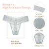 Auithery Thong Panties Women Plus Size Lace Sexy Panties Comfortable Thongs Lace Black Grey Size 2XL Pack 6 view 2