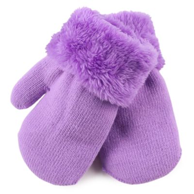 Baby Girl Mittens Fleece Toddler Boy Mittens Warm Kids Winter Gloves Unisex Cold Weather Baby Gloves (Purple, S)