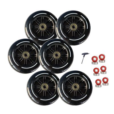 ZYANLING Roller Skate Wheels Indoor Outdoor Inline Skate Wheels 110mm 125mm Professional 85A Inline Speed Skating Shoes Replacement Wheel with ABEC-9 Bearings(125mm,6)