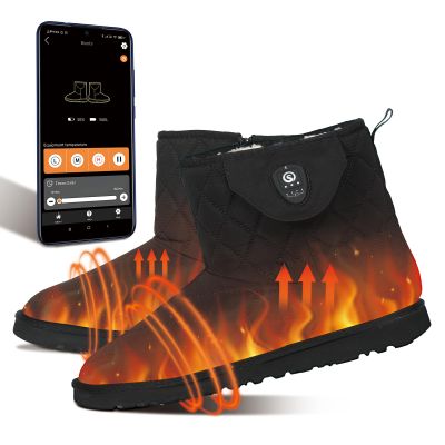 SAVIOR HEAT Heated Foot Warmer with App Control,7.4V Electric Heated Snow Boots for Men Women,Heated Shoes Slippers for Winter Skiing FishingM4.5/W6
