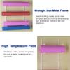 ntumLeap 6-Tier Yoga Mat Organizer Rack Foam Roller Holder Wall Mount, Metal Yoga Mat Shelf for Small Gym Garage, Hardware Included,White view 2