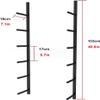 ntumLeap 6-Tier Yoga Mat Organizer Rack Foam Roller Holder Wall Mount, Metal Yoga Mat Shelf for Small Gym Garage, Hardware Included,White view 3