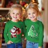 Christmas Shirt for Boy Evergreen Tree Flip Sequins Girls Tops Kids Long Sleeve T-Shirt Tees 7 Years, Green view 2