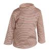 Little Boys Girls Thermal Tops Kids Winter Undershirt Stripe Turtleneck Fleece Baselayer Long Sleeve (Coffee, 5-6 Years) view 1