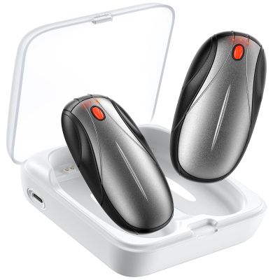 Hand Warmers Rechargeable 2Pack,14000mAh Electric Hand Warmers with Charging Case,Quick Charge Portable Heater,Gifts for Christmas,Winter,Outdoor,Camping,Hunting Accessories White