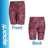 Sporti Boys' Swim Jammer Swimsuit  Athletic Compression Training Shorts, Chlorine-Resistant Lycra Xtra Life, UPF 50+, Adjustable Drawcord, Bold Animal Print Competitive Swim Team Suit - Pink - 26 view 4