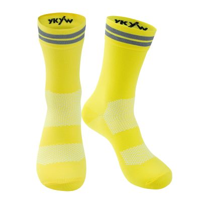 YKYWBIKE Cycling Socks Womens-Athletic Crew Bike Socks,Compression Biking Socks,Breathable Riding Socks,Moisture Wicking MTB Socks,Aero Cycling Socks