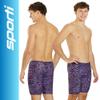 Sporti Men's Athletic Swimwear Jammers, Suitable for Men Competitve, Abstract Print Jammers, Drawstring Waist - Wild Thing - Purple - 28 view 2