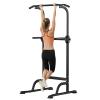 PERZOE Pull Up Bar,Home Tower Pull Up Dip Station with 10 Gears Adjustment,Adjustable Height Dip Stand Exercise Equipment for Home Gym Bearing 330LBS Black view 1
