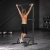 PERZOE Pull Up Bar,Home Tower Pull Up Dip Station with 10 Gears Adjustment,Adjustable Height Dip Stand Exercise Equipment for Home Gym Bearing 330LBS Black view 2