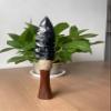 XUSILAOK Handcrafted Obsidian Ritual Dagger | Spiritual Energy Cleanser & Evil Ward | Unique Metaphysical Art Decor & Collectible Gift (Straight Handle Design) view 1