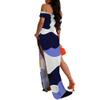 Casual Fall Dresses for Women Sexy Wrap Sleeveless Bodycon Sundress Strapless Camouflage Floor Length Maxi Dress with Slits view 2