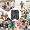 DJUETRUI Mens Swim Trunks Quick Dry Swim Shorts Folk Art Patterns Bathing Suit for Men Drawstring Casual Shorts Swimwear S view 3
