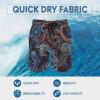 DJUETRUI Mens Swim Trunks Quick Dry Swim Shorts Folk Art Patterns Bathing Suit for Men Drawstring Casual Shorts Swimwear S view 4