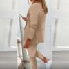 SACFOF Womens 2 Piece Outfits Business Casual Dressy Blazer Sets Open Front Lapel Blazer with Pants Office Work Suit Set view 2