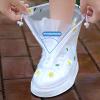 Lfzhjz Reusable PVC Waterproof Shoe Covers, Shoe Covers for Rain with Waterproof Zipper and Drawstring Design, Not-Slip Plastic Shoe Covers for Women and Men.(X-Large) view 3