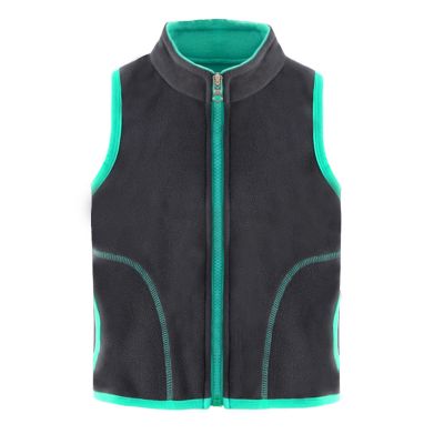 Toddler Boys Girls Fleece Vest Coat Warm Fall Winter Warm Thick Cotton Sleeveless Jacket Zip up (Dark Gray, 7-8 Years)