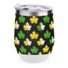 Canadian Maple Leaf 12 Oz Coffee Mug Stainless Steel Wine Tumbler Travel Mug Tea Cup with Lid White-Color view 1