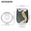 American White Pelican 12 Oz Coffee Mug Stainless Steel Wine Tumbler Travel Mug Tea Cup with Lid White-Color view 2