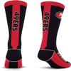 For Bare Feet - NFL MVP Classic Home & Away Crew Socks - 2 pack (US, Alpha, Large, Regular, Regular, San Francisco 49ers) view 4