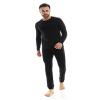 Egyptian Cotton Thermal Set for Men 100% Cotton Material Egyptian Cottonil (Black, 3X-Large) view 1
