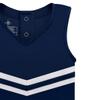 College Baby NCAA Officially Licensed Cheerleader Bodysuit Dress - Tank Top - Syracuse Orange Otto Logo - Navy - 3-6 Months view 2