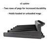 Hammy3DPrints Mount for Saiga SGM 308 Mags - Pegboard/Metal Pegboard/Skadis/etc. | Magazine Holder Storage Rack (Heavyweight Diamond Plate Steel) view 3