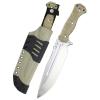 LENGRENChief 12.6 Inches THK Full Tang Drop Tactical Fixed Blade Knife Sleipner Steel G10 Handle Kydex Sheath for Camping,Hiking,Hunting,Fishing (White)