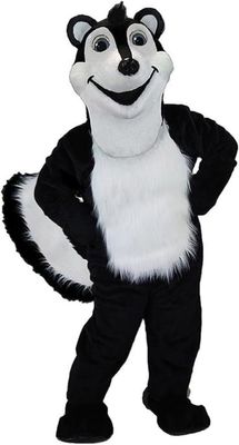 Smiling Stinky Skunk Mascot Costume Adult Size for Men & Women with Built-in Fan Inside the Head