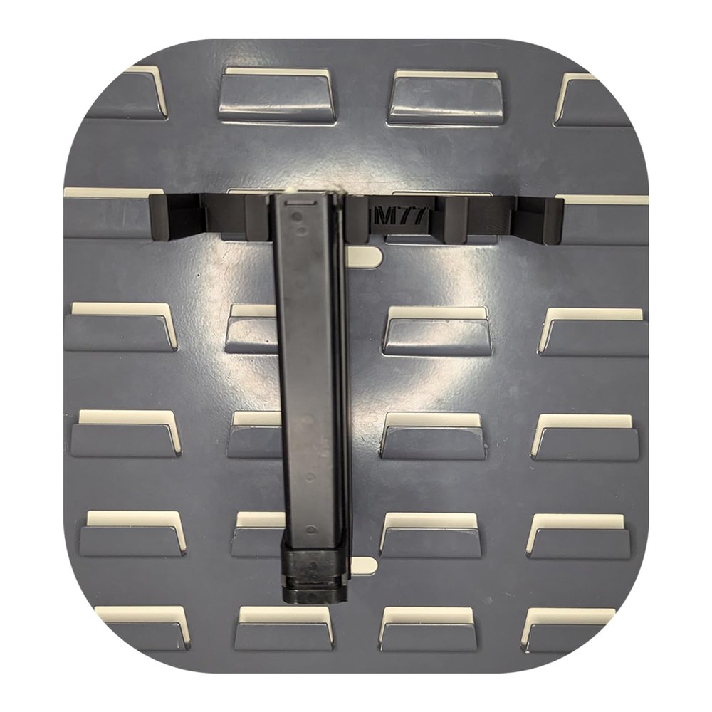 Hammy3DPrints Mount for Zastava M77 Pap Mags - Secure It/Akro Mils | Magazine Holder Storage Rack (No Baseplate Lip, Standard Panel)