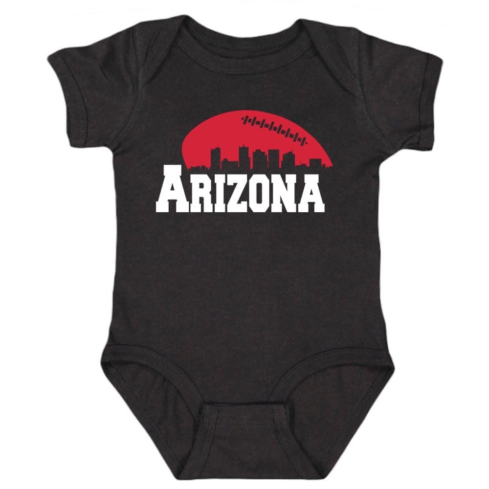 City Skyline Kid's Bodysuit for Arizona Fans (Black, 6M)