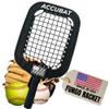 Accubat Fungo Racket for Baseball & Softball Training - Baseball Racket with Durable Frame & Replaceable Netting - Quality Design for Accurate Fly Balls & Grounders - USA Made (26 Ounce, Black) view 1