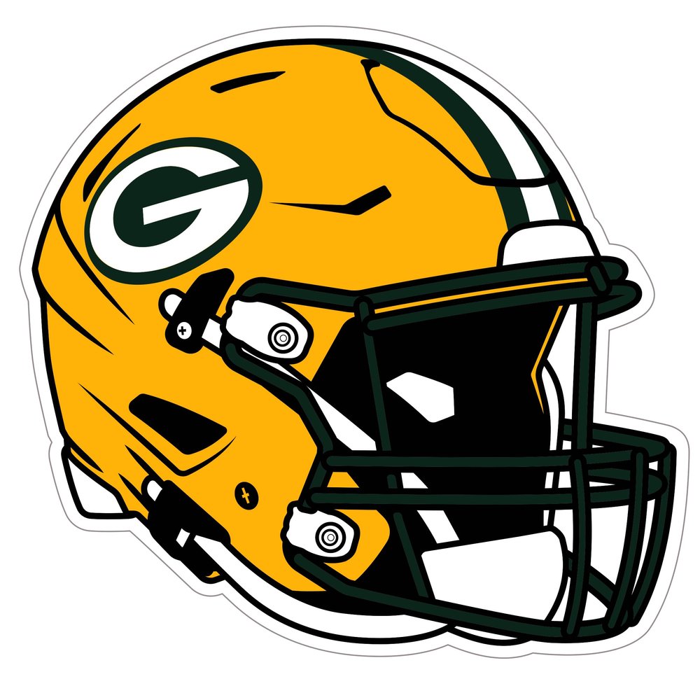 Siskiyou Sports NFL Green Bay Packers Helmet Auto Decal, Team Colors, One Size
