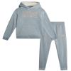 AEROPOSTALE Boys Joggers Set - 2 Piece Warm Sherpa Lined Pullover Hoodie and Jogger Sweatpants for Boys (Sizes: 8-12), Size 8, Grey Heather view 1