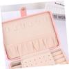 1pc Multifunctional Jewelry Container Portable Jewelry Case Travel Jewlary Case Earring Organizer Frienshipship Gifts Women File Handles Necklace Storage Pink Jewelry Box Pu/552 view 2