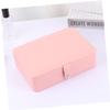 1pc Multifunctional Jewelry Container Portable Jewelry Case Travel Jewlary Case Earring Organizer Frienshipship Gifts Women File Handles Necklace Storage Pink Jewelry Box Pu/552 view 3