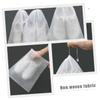 100 Pcs Shoe Storage Bag Packing Bags for Moving Toiletries Bag Multi- Function Storage Bag Travel Makeup Bag Drawstring Shoe Bag White Accessory Bag Non-woven Fabric Cupboard/424 view 3