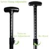 Z&J SPORT Adjustable Dragon Boat Paddle, IDBF Approved Boat Oars, Carbon Fiber Paddle Adjustable T Handle with Adjuster for Dragon Boat Paddler (Range: 43-52 /110cm-132cm) (Carbon-Lever Clamp) view 2