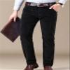 Men's Straight Classic Fit Corduroy Pant,Mens Corduroy Pants Fall Winter Loose Stretch Trousers,Pleated Chino Pants (US, Numeric, 28, Regular, Regular, Black) view 2