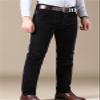 Men's Straight Classic Fit Corduroy Pant,Mens Corduroy Pants Fall Winter Loose Stretch Trousers,Pleated Chino Pants (US, Numeric, 28, Regular, Regular, Black) view 3