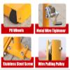 Badminton Net Stand Portable, 1.55M Badminton Net Frame Poles, Freestanding Sport Training Equipment for Court/Beach/Driveway, Pu Wheels& Easy to Move,Garden,Sports Field view 3