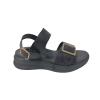 Women's Sandals Comfortable Adjustable Hiking Sandals Gold Buckle Two Wearable Designs (Black, Adult, Women, 6, Numeric, US Footwear Size System, Medium) view 1