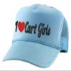 ALLNTRENDS I Heart Cart Girls Embroidered Trucker Hat Golf Snapback (Sky Blue) view 1