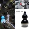 Inalsion Gourd Water Bottle, 800ml Gourd Sports Water Bottle, Groud Water Bottle, Gourd Style Water Bottle, Gourd Bottle, Gourd Water Bottles, Travel Water Bottle Gourd (Blue) view 4