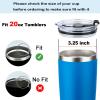 20 oz Tumbler Lids, 2 Pack Spillproof Splash Resistant Lid for Yeti,Beast,Juro,Ozark Trail,Atlin,Coffee Mug and More Cooler Cup,Covers for 20 Ounce Tumbler (Black, 20 OZ) view 3