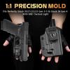 WARRIORLAND MB1 Pistol Light and Holster Combo, Fit for Glock 20/21/22/23 Gen 3-5 & Glock 34 Gen 4, Compact 500-Lumen Rail Mounted Tactical Weapon Light with Red Laser & White LED, Power Indicator view 2