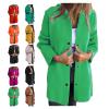 Casual Single Breasted Hooded Jacket Women, Womens Jackets Casual, Trench Coat for Women 2024 (Green,L) view 1