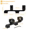 FOCUHUNTER 30mm Cantilever Scope Mount, Offset Dual Ring One-Piece Scope Mount with 20 MOA, Extended Lightweight Dovetail Rails for 11 mm Dovetail Rail, 1.65 inch Forward Offset Sight Accessories view 2