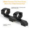 FOCUHUNTER 30mm Cantilever Scope Mount, Offset Dual Ring One-Piece Scope Mount with 20 MOA, Extended Lightweight Dovetail Rails for 11 mm Dovetail Rail, 1.65 inch Forward Offset Sight Accessories view 4