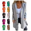 Casual Single Breasted Hooded Jacket Women, Womens Jackets Casual, Trench Coat for Women 2024 (Red,XL) view 2